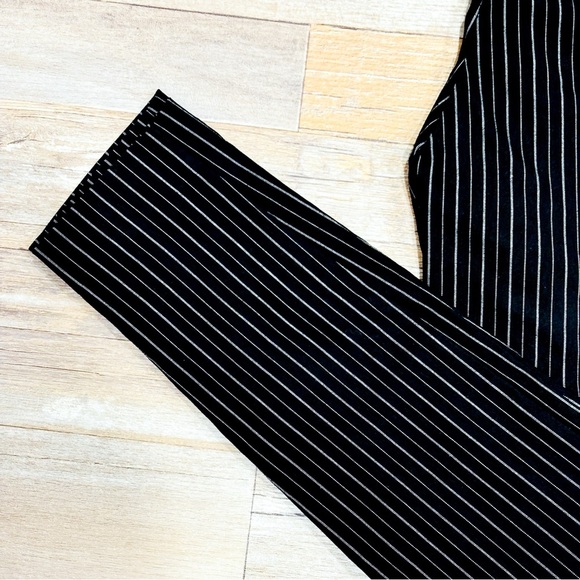 MAURICES Pull on skinny ankle black striped pants - Picture 6 of 9